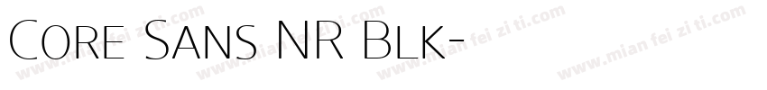 Core Sans NR Blk字体转换